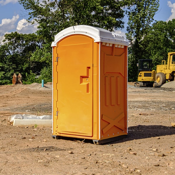 how often are the portable restrooms cleaned and serviced during a rental period in Stonefort Illinois